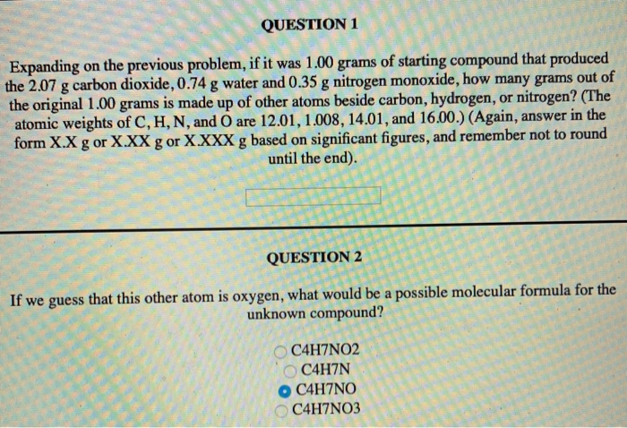 Solved QUESTION 1 Expanding on the previous problem, if it | Chegg.com