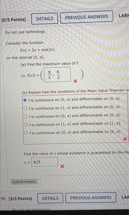 Solved 10. 0 3 Points DETAILS PREVIOUS ANSWERS LARHSCALCI Chegg