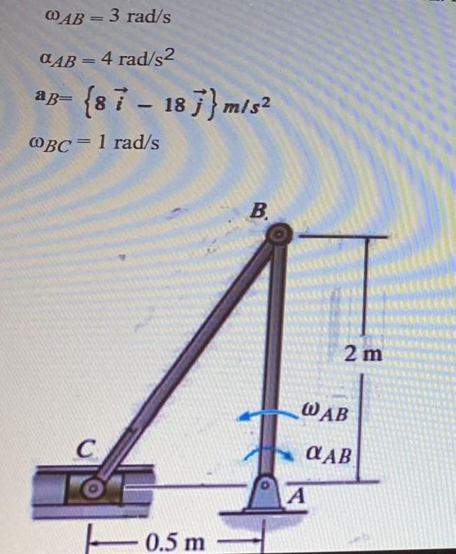 Solved Member AB Has The Angular Motions Shown. Determine | Chegg.com