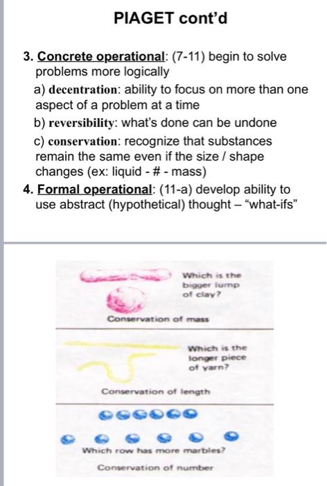 Solved COGNITIVE THEORY PIAGET VYGOTSKY PIAGET S THEORY Chegg