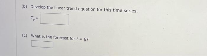 Consider The Following Time Series Data.(b) Develop | Chegg.com