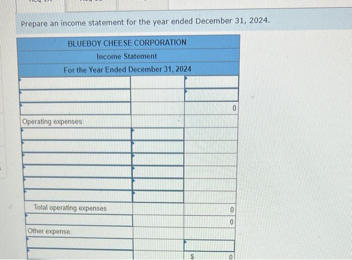 Solved The December 31,2024 , adjusted trial balance for the | Chegg.com