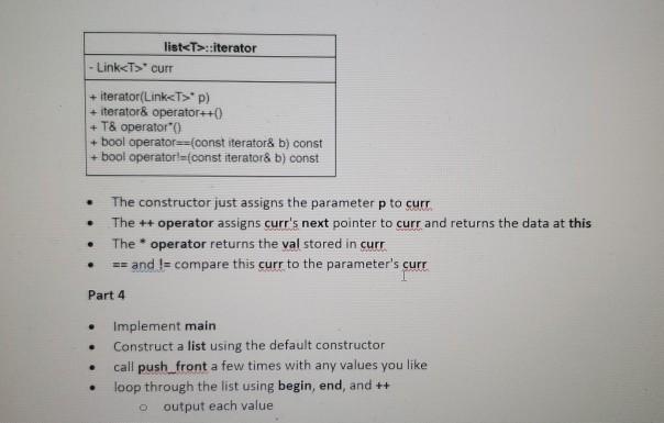 Solved Templates, Containers, and Iterators Part 1 We will | Chegg.com
