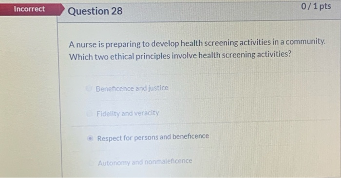 Solved A nurse is preparing to develop health screening | Chegg.com