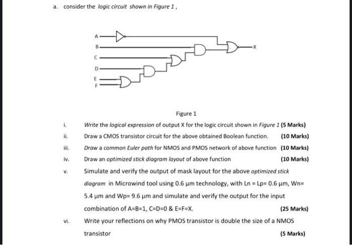 Solved A. Consider The Logic Circuit Shown In Figure 1, | Chegg.com