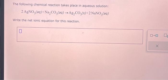 Solved The following chemical reaction takes place in | Chegg.com