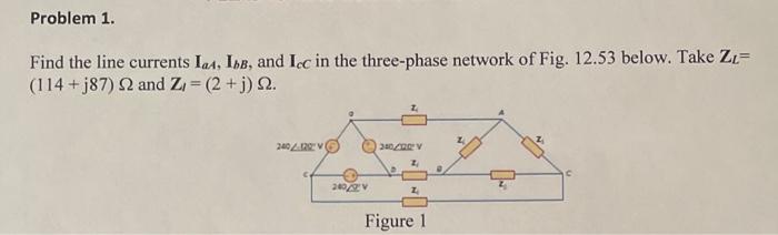 Solved Find the line currents IaA,IbB, and Icc in the | Chegg.com