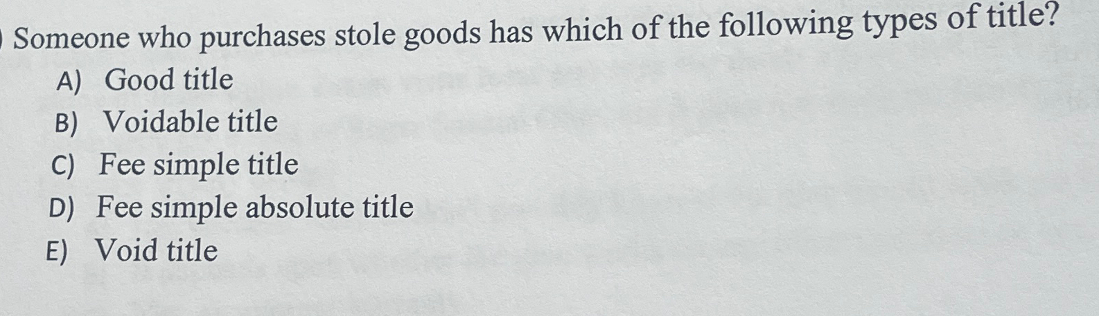Solved Someone who purchases stole goods has which of the | Chegg.com