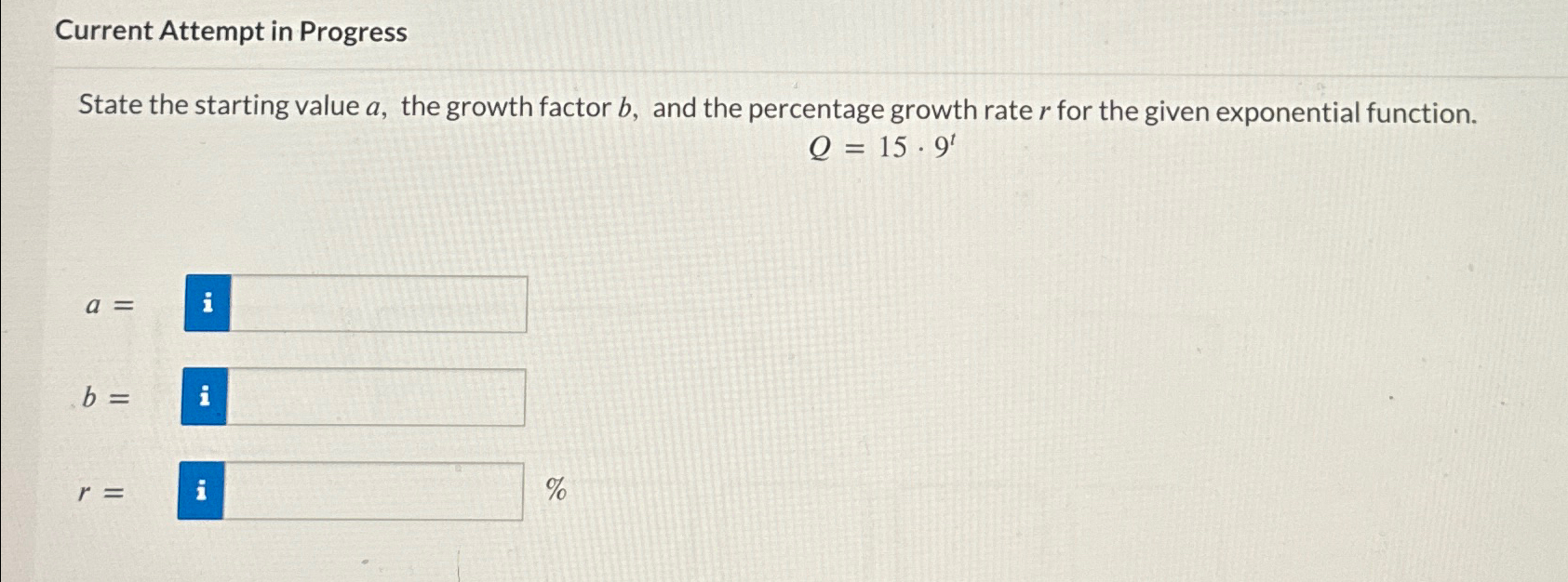 Solved Current Attempt in ProgressState the starting value | Chegg.com