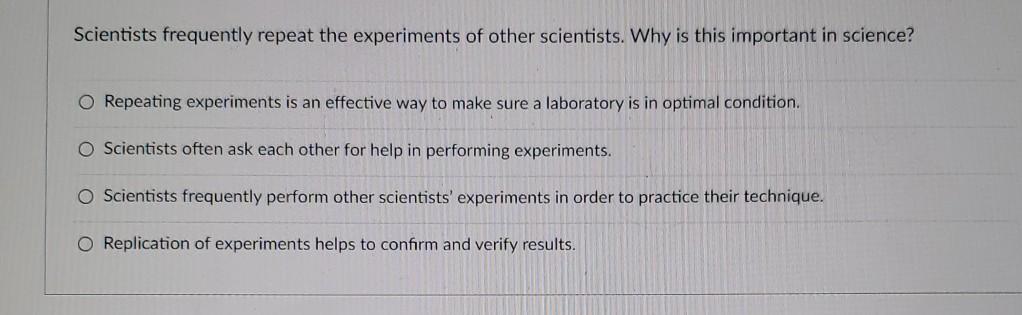 repeat experiments purpose