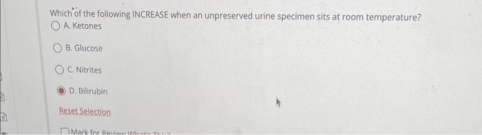 Solved Which of the following INCREASE when an unpreserved | Chegg.com