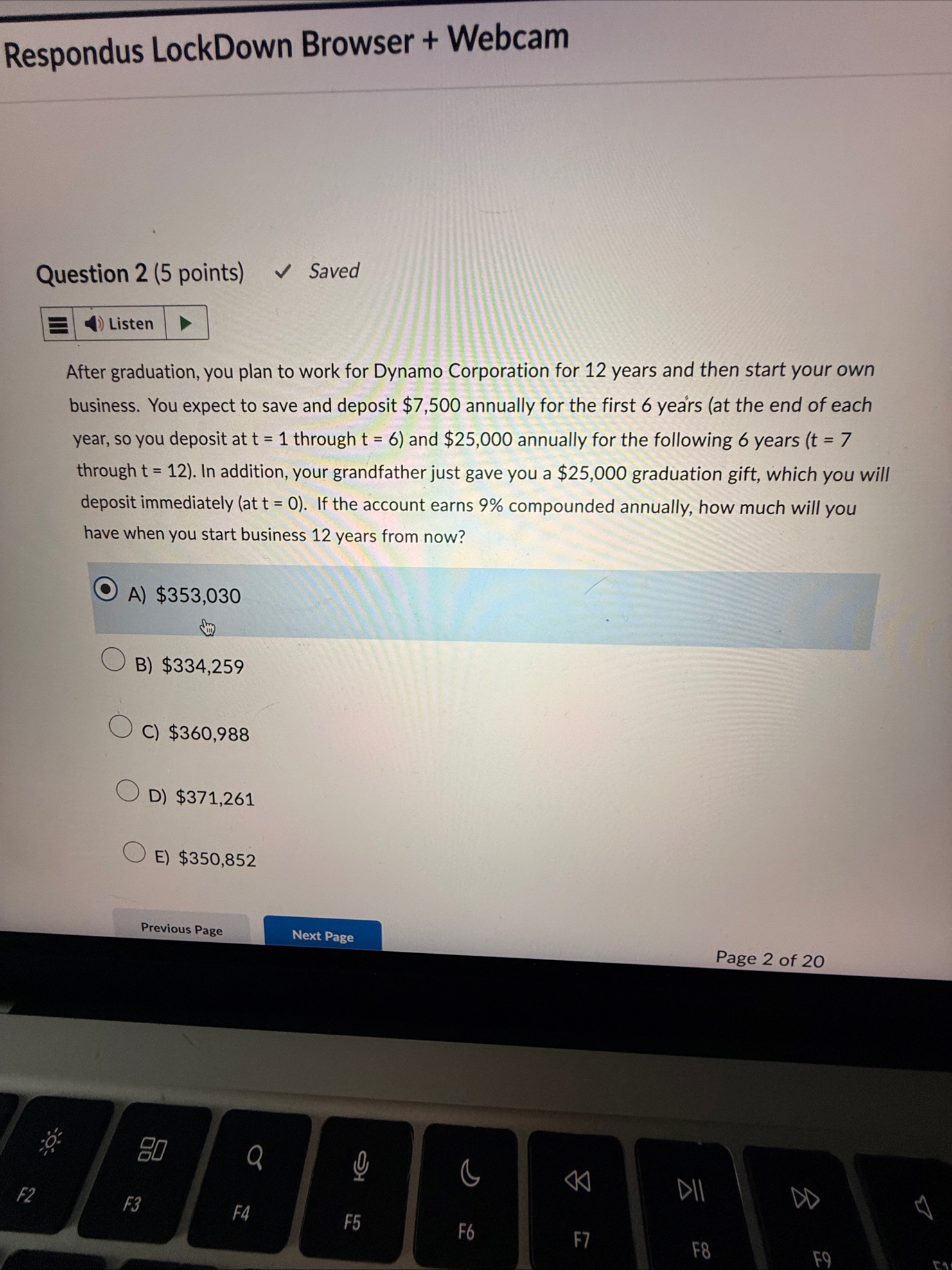 Respondus LockDown Browser WebcamQuestion 2 (5 | Chegg.com