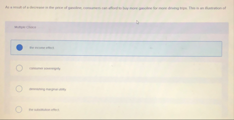 Solved As a result of a decrease in the price of gasoline, | Chegg.com