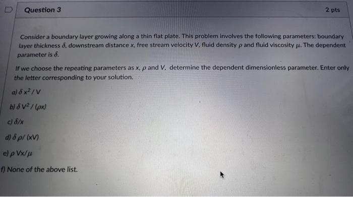 Solved Consider a boundary layer growing along a thin flat | Chegg.com