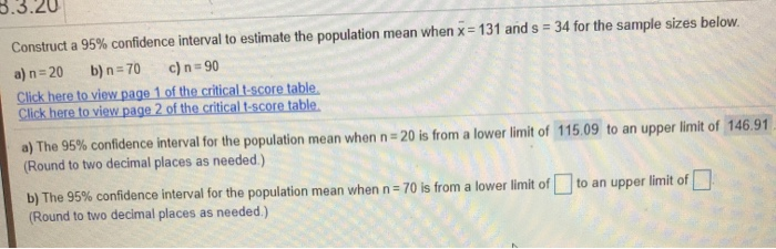 Solved Construct a 95% confidence interval to estimate the | Chegg.com