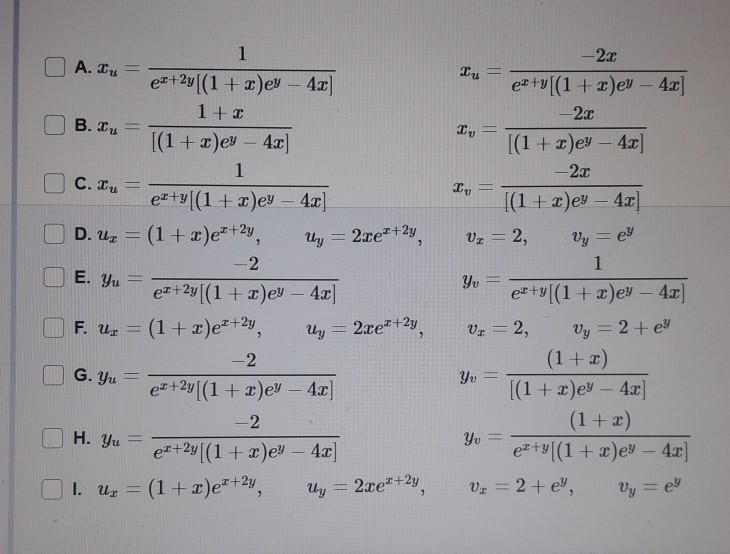 Solved Question 3 Of 5 9 Points Given The Functions U X Y Chegg Com