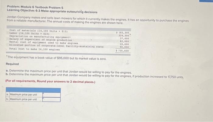 Solved Problem: Module 6 Textbook Problem 5 Learning | Chegg.com