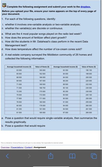 Solved Complete the following assignment and submit your | Chegg.com