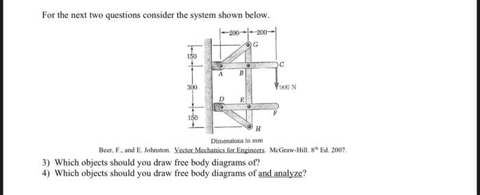 Solved For the next two questions consider the system shown | Chegg.com