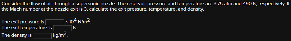 Solved Consider the flow of air through a supersonic nozzle. | Chegg.com