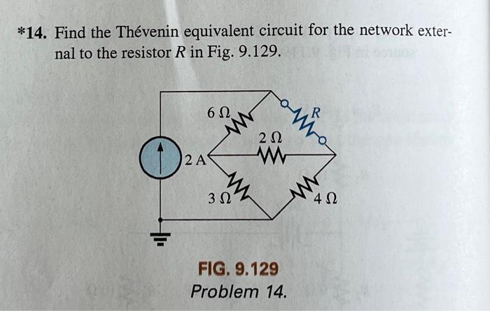 Solved *14. Find the Thévenin equivalent circuit for the | Chegg.com