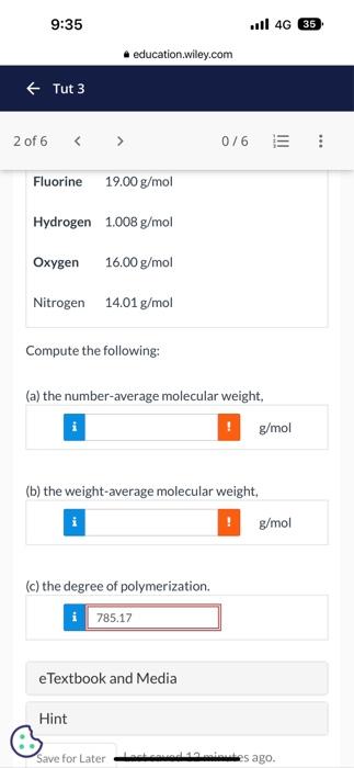 Solved Compute the following: (a) the number-average | Chegg.com