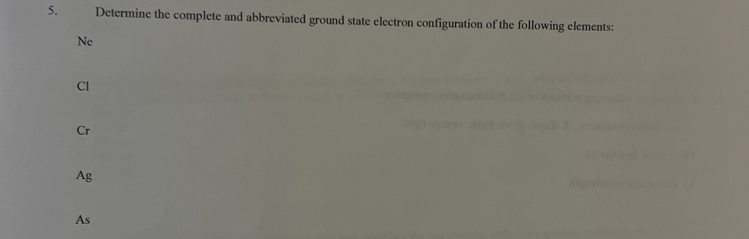 Solved Determine the complete and abbreviated ground state | Chegg.com