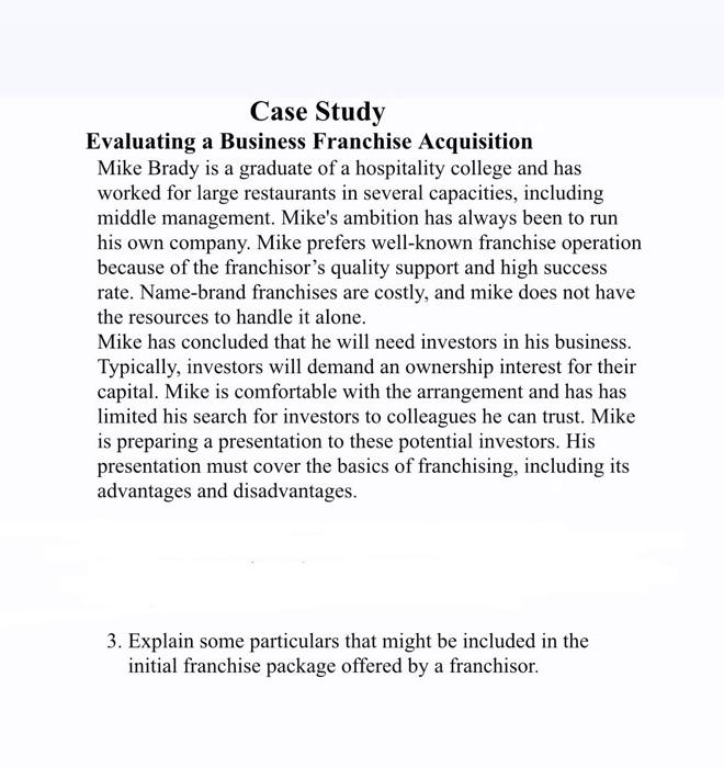 case study franchise business