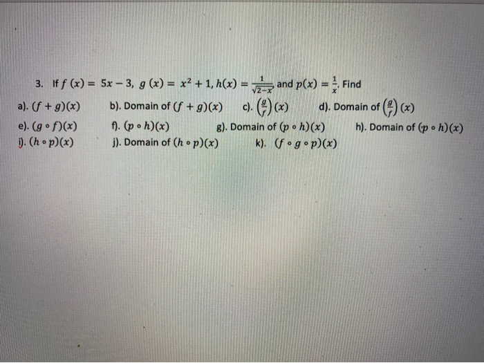 Solved 3 Iff X 5x 3 G X X2 1 H X And P X Chegg Com