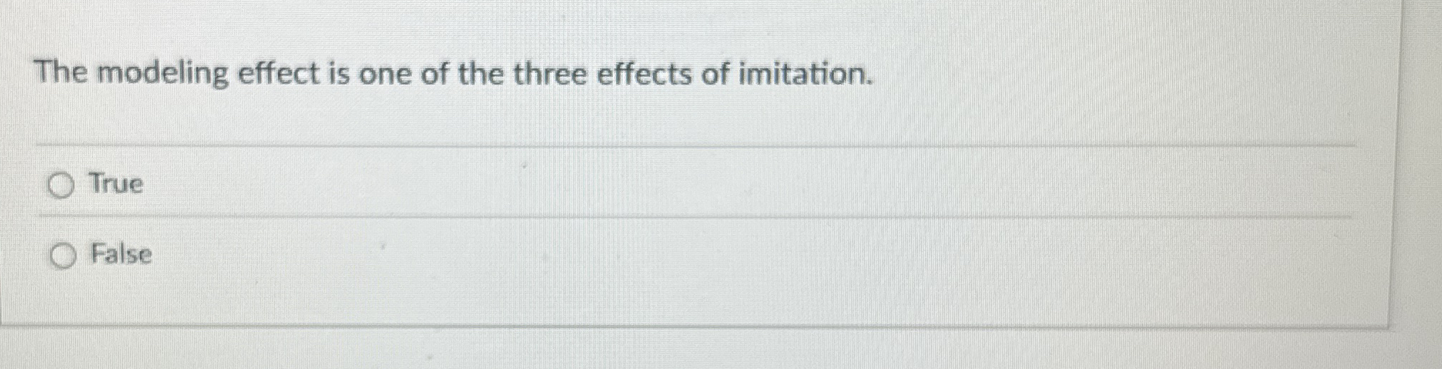 The modeling effect is one of the three effects of | Chegg.com