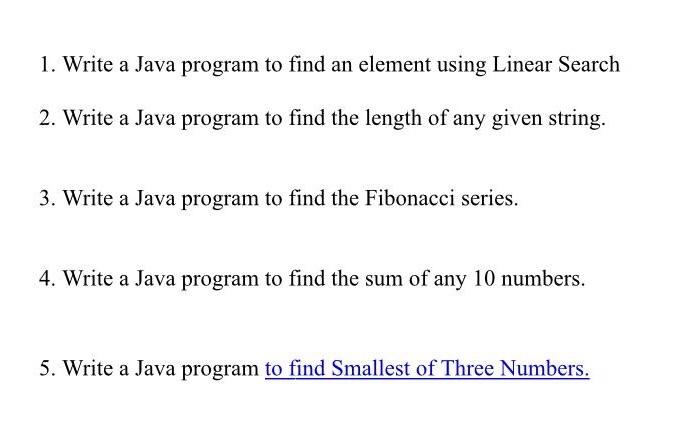 Solved 1. Write a Java program to find an element using | Chegg.com