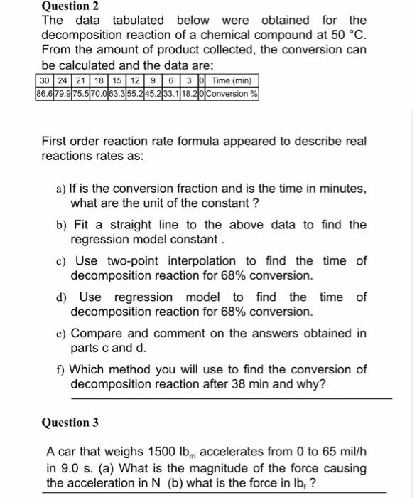 Solved i need q2 b, d (imp with clear steps) , and f 3a and | Chegg.com