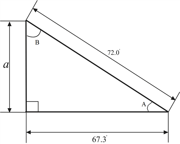 Solved: Determine the length of side a and the measure of the t ...