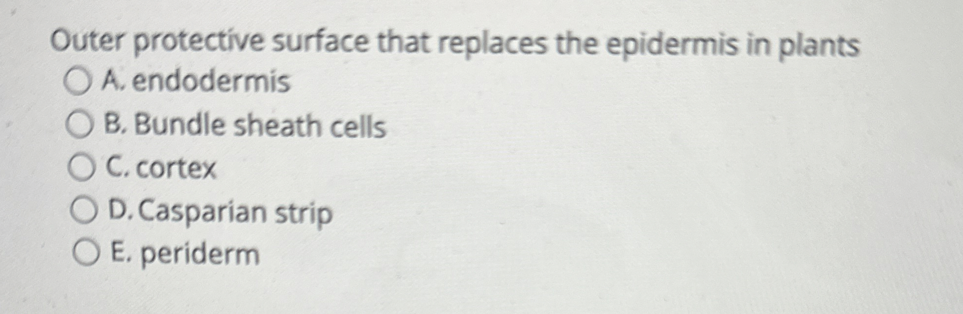Solved Outer protective surface that replaces the epidermis