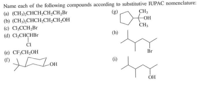 Solved Name each of the following compounds according to | Chegg.com