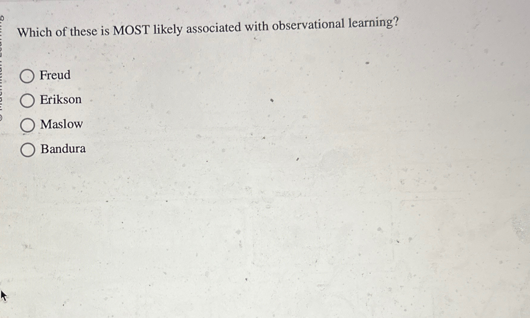 Solved Which of these is MOST likely associated with | Chegg.com