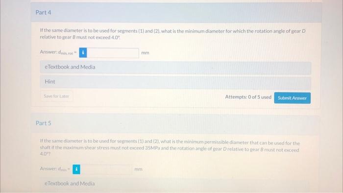 Solved A Motor Is Connected To A Gear System As Shown Below Chegg Com