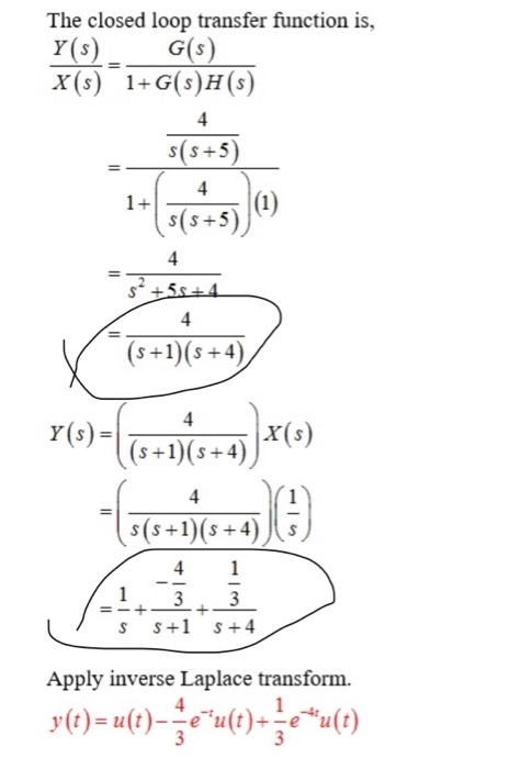 Solved The Closed Loop Transfer Function Is Y S G S X Chegg Com
