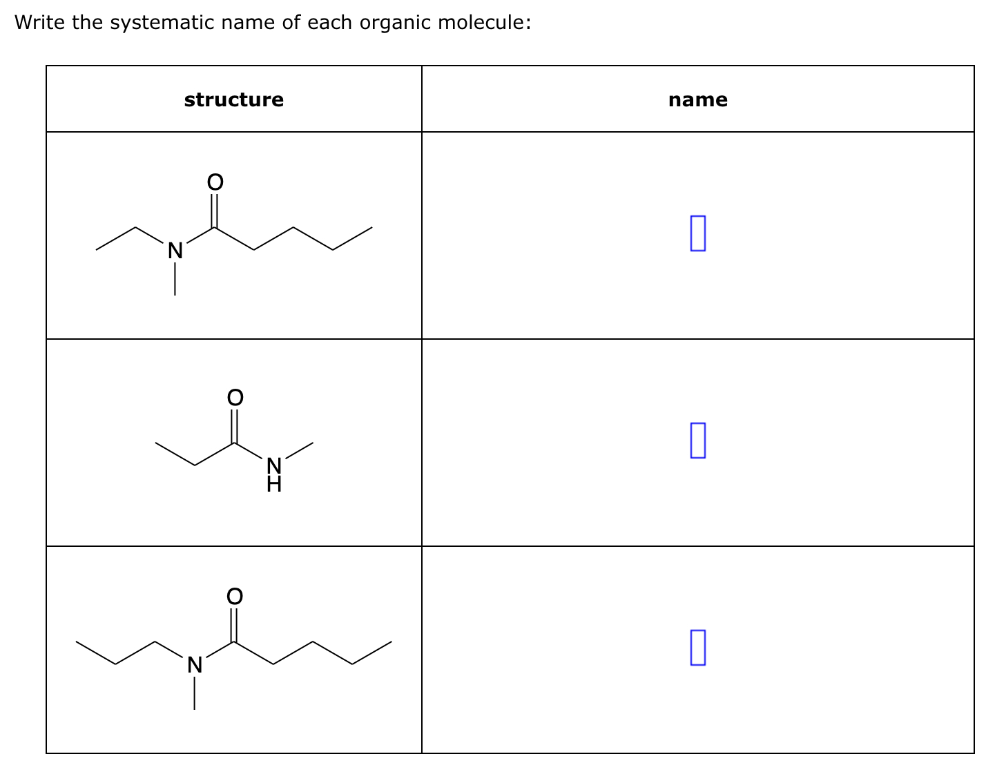 Write the systematic name of each organic molecule: | Chegg.com