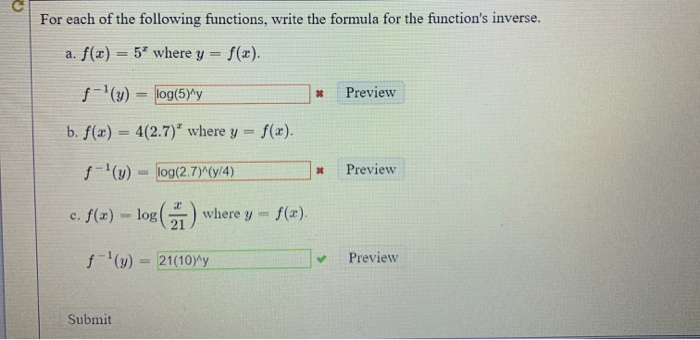 Solved For Each Of The Following Functions Write The For Chegg Com