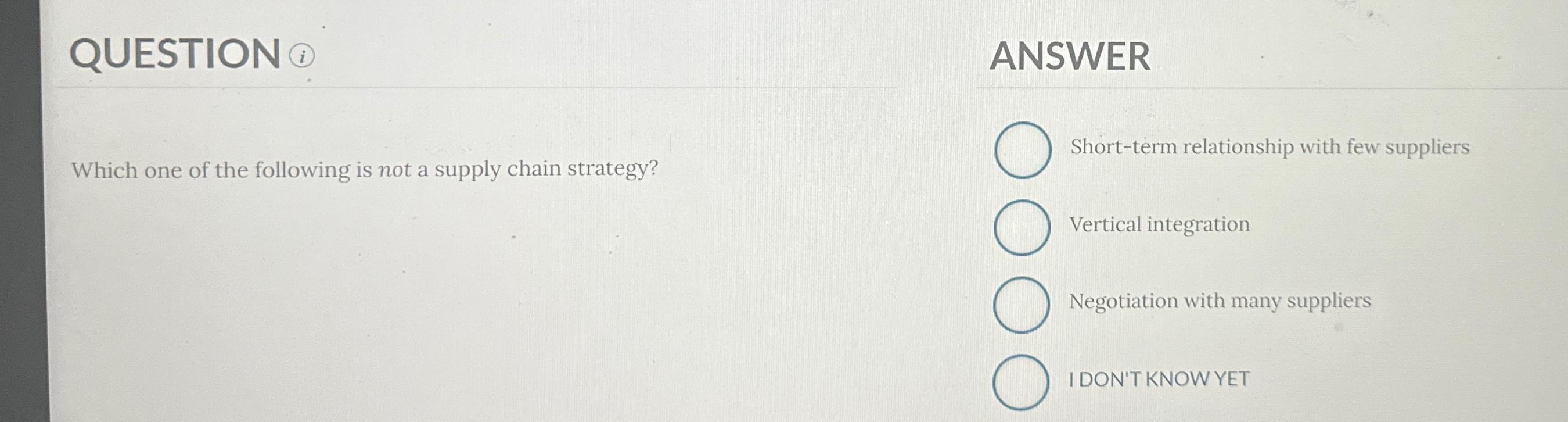 Solved QUESTION (i)ANSWERWhich one of the following is not a | Chegg.com