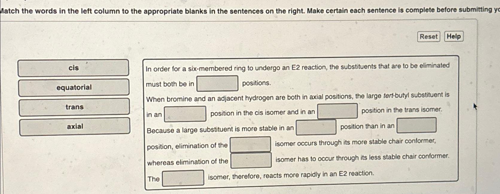 Solved Match the words in the left column to the appropriate | Chegg.com