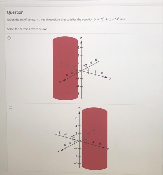 Solved Question Graph The Set Of Points In Three Dimensions | Chegg.com