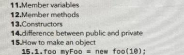 Solved 11. Member variables 12. Member methods | Chegg.com