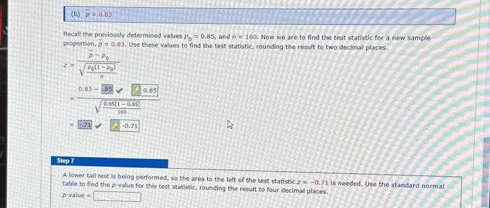 Solved Recall the previously determined values P0=0.85, and | Chegg.com