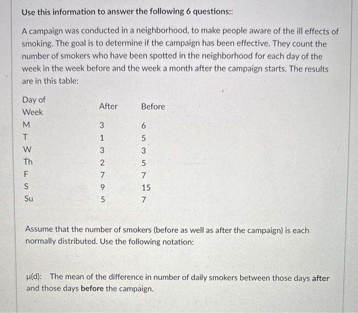 Solved Use this information to answer the following 6 | Chegg.com