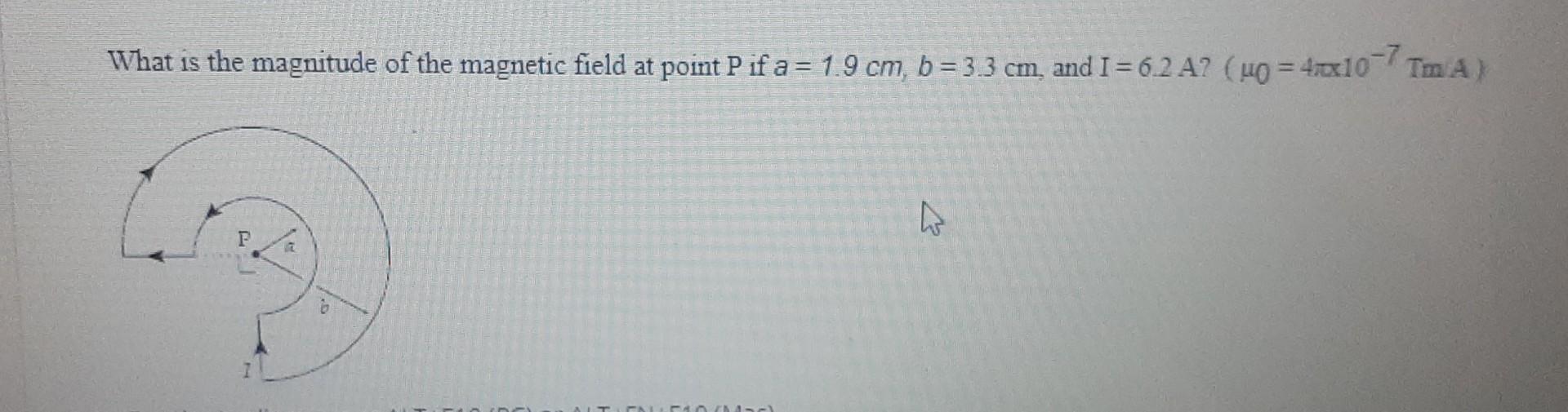 Solved What is the magnitude of the magnetic field at point | Chegg.com