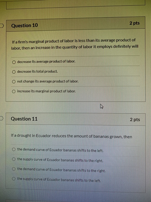 Solved 2 pts Question 3 The long run is distinguished from | Chegg.com