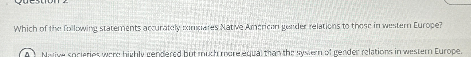Solved Which of the following statements accurately compares | Chegg.com