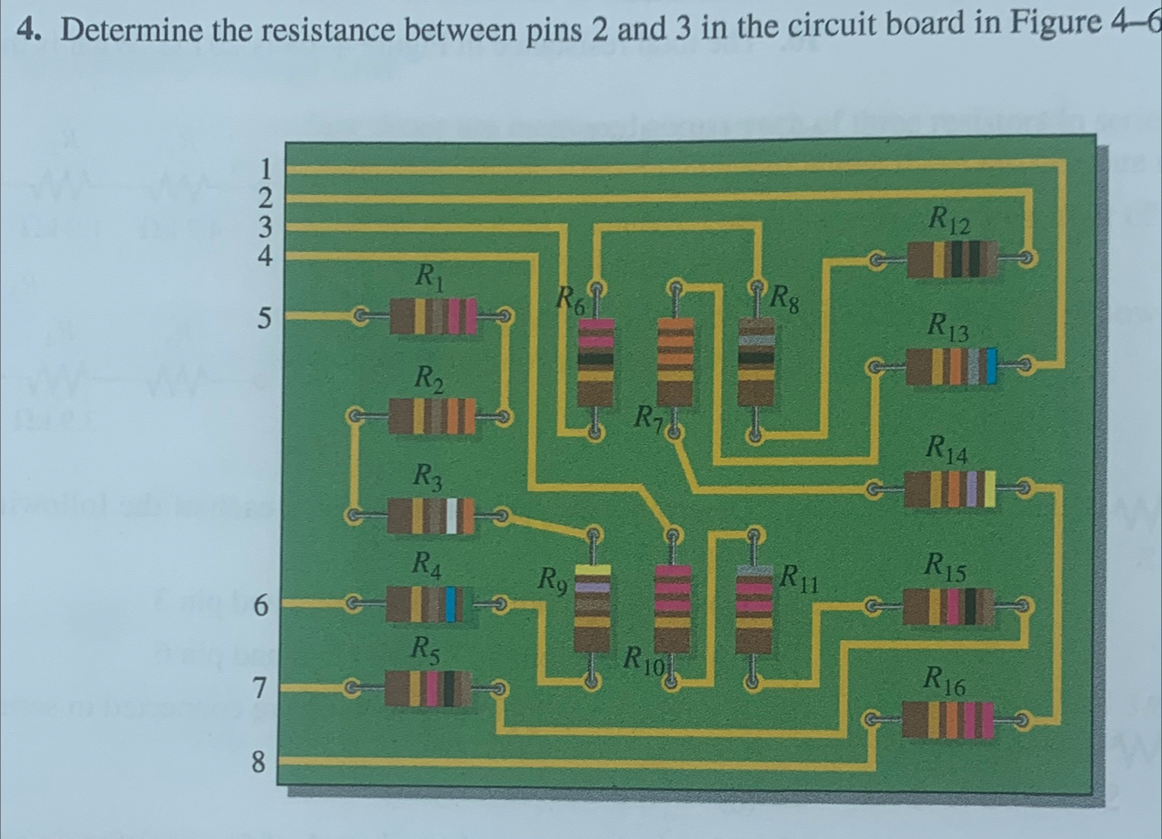 Solved Determine the resistance between pins 2 ﻿and 3 ﻿in | Chegg.com